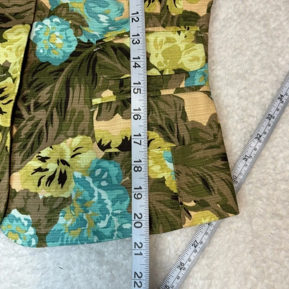 Ann Taylor Loft Women Petite Tropical Floral Print Blazer Jacket - Picture 8 of 11